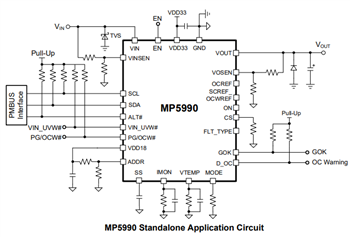 Application Circuit Diagram - Monolithic Power Systems (MPS) MP5990 Fully Integrated Hot-Swap Solutions